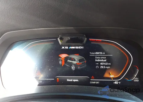 2022 BMW X5 M50I from USA, damaged, VIN 5UXJU4C07N9M63802